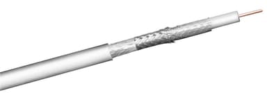 Goobay 110 dB antenni / koaksiaalikaapeli, 3x kapseloitu, kupari, 100 m, valkoinen