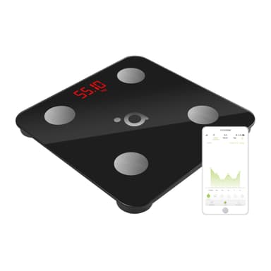 Acme Smart Scale SC103 Maksimipaino (kapasiteetti) 180 kg, Body Mass Index (BMI) -mittaus, musta