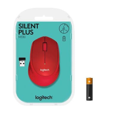 M330 Silent Plus langaton hiiri, punainen