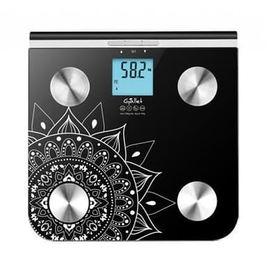 Gallet Henkilökohtainen vaaka GALPEP712 Suurin paino (kapasiteetti) 150 kg, Tarkkuus 100 g, Muistitoiminto, 10 käyttäjää, Musta motiivilla