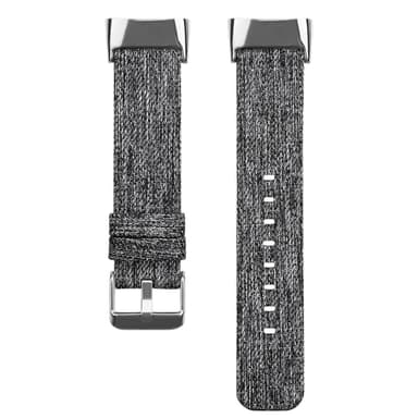 Fitbit Charge 5 rannekoru canvas musta/harmaa (L)