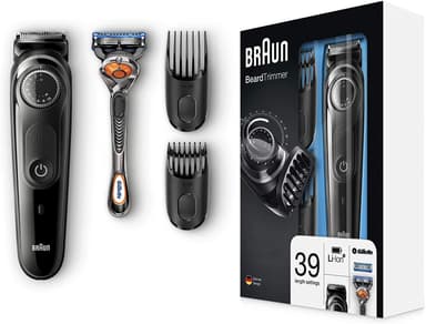 Braun partatrimmeri BT5042 Käyttöaika (max) 100 min, Pituusaskelmien lukumäärä 39, Askeltarkkuus 0,5 mm, Lithium Ion, Musta, Langaton