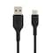 BOOST CHARGE USB-AUSB-C Cable_Braided, 1M, musta