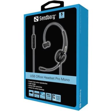 Sandberg USB Office -kuulokkeet Pro Mono