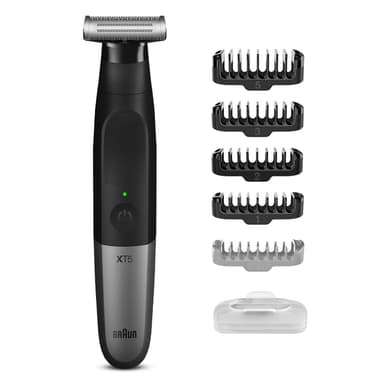 Braun partatrimmeri XT5100 Käyttöaika (max) 50 min, Sisäänrakennettu ladattava akku, Musta/Hopea, Langaton tai johdollinen