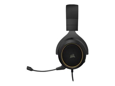 Corsair Gaming Headset HS60 PRO SURROUND Sisäänrakennettu mikrofoni, keltainen, korvan yli, melunvaimennus