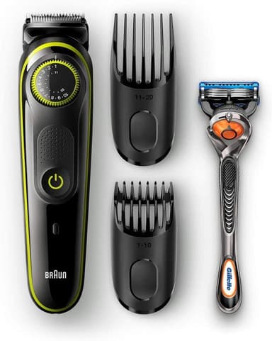 Braun partatrimmeri BT3041 Käyttöaika (max) 60 min, parranajopäiden/terien lukumäärä 1, musta/vihreä, märkä ja kuiva