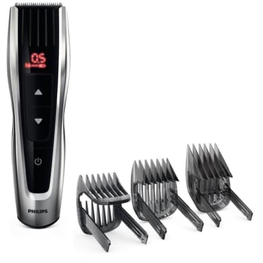Philips HC7460/15 hiusleikkuri, pituusaskelmien määrä 60, musta, hopea