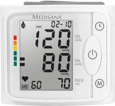 Medisana Ranne Verenpainemittari BW 320 Muistitoiminto, Käyttäjien lukumäärä Useita käyttäjiä, Muistikapasiteetti 120 muistipaikkaa jokaiselle kahdelle käyttäjälle, Ranteen verenpainemittari, Valkoinen