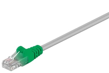 CAT 5e korsad patchkabel, U/UTP, Grå-Grön