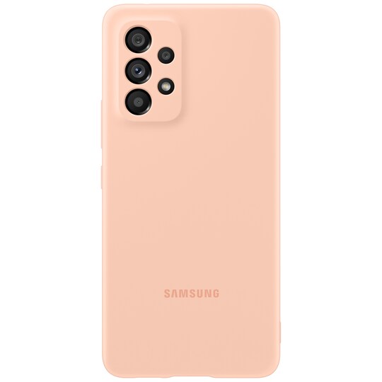 Samsung Galaxy A53 silikoninen suojakuori (persikka)