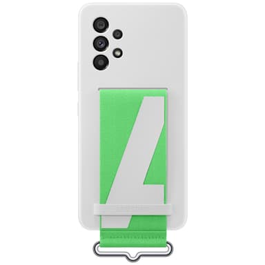 Samsung Galaxy A53 silikoninen suojakuori + hihna (valkoinen)