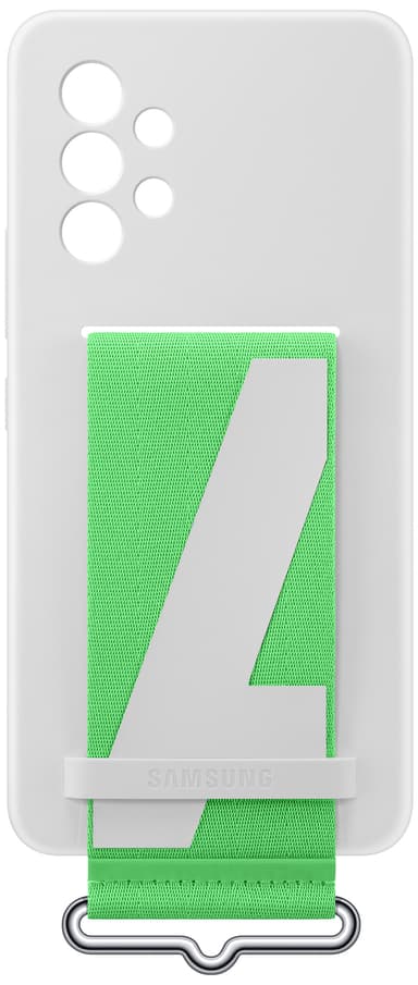 Samsung Galaxy A53 silikoninen suojakuori + hihna (valkoinen)
