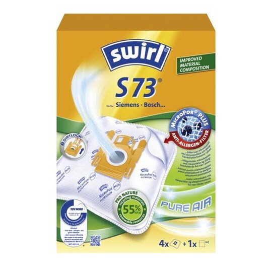 Swirl S73 Pölypussit 4-pakkaus + suodatin 6765966