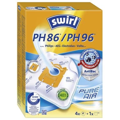 Swirl PH86 Pölypussi 4-pakkaus + suodatin 6769042