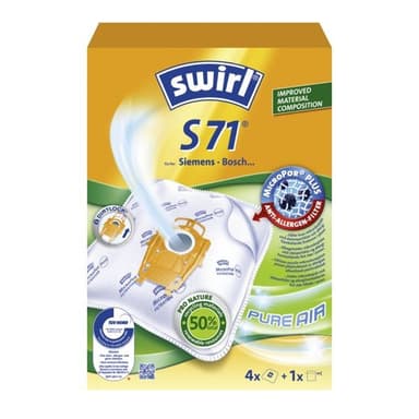 Swirl S71 Pölypussi 4-pakkaus + suodatin 6765965