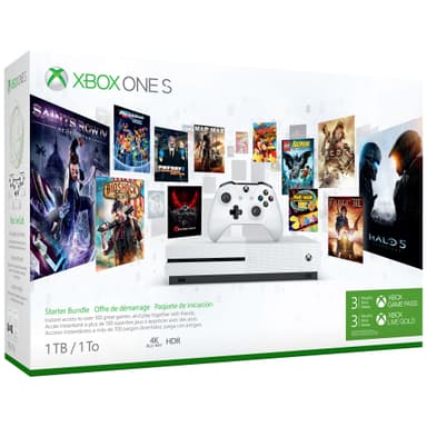 Xbox One S 1 TB aloituspakkaus (valkoinen)