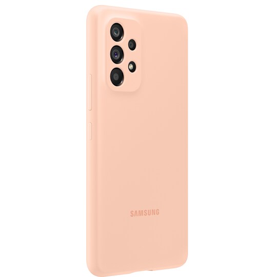 Samsung Galaxy A53 silikoninen suojakuori (persikka)