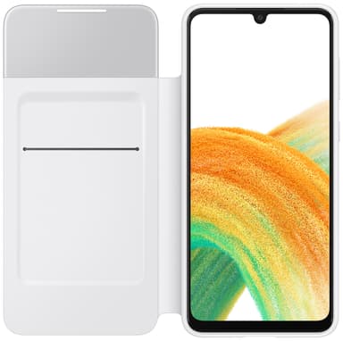 Samsung Galaxy A33 Smart S View lompakkokotelo (valkoinen)