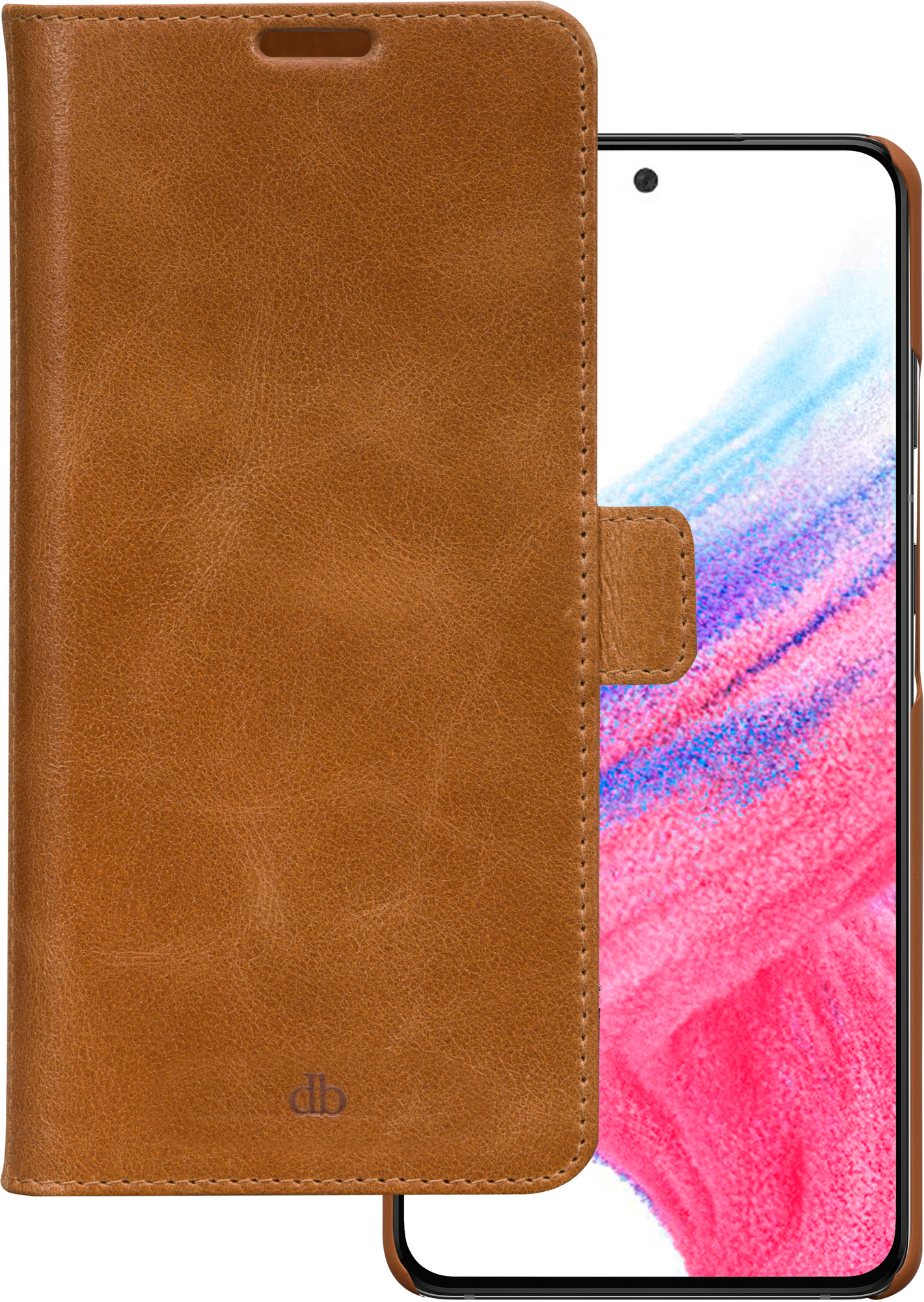 dbramante1928 Lynge Samsung Galaxy A53 lompakkokotelo (ruskea)