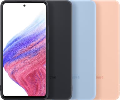 Samsung Galaxy A53 silikoninen suojakuori (musta)