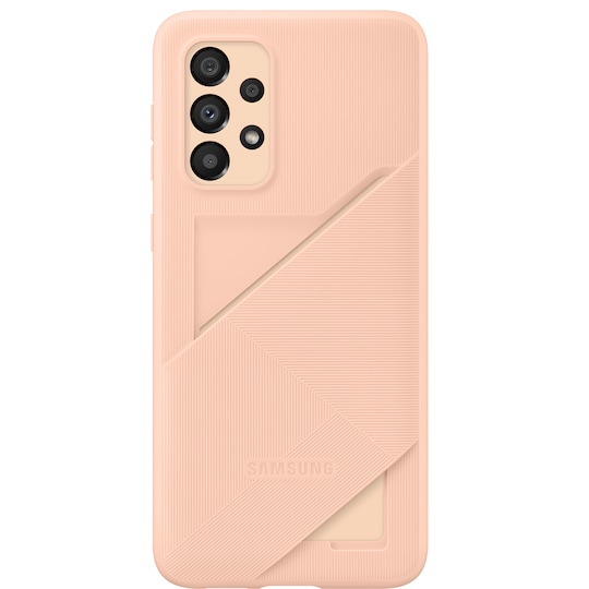 Samsung Galaxy A33 suojakuori korttitaskulla (persikka)