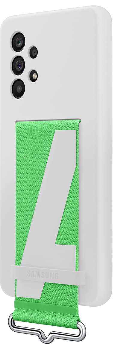 Samsung Galaxy A53 silikoninen suojakuori + hihna (valkoinen)