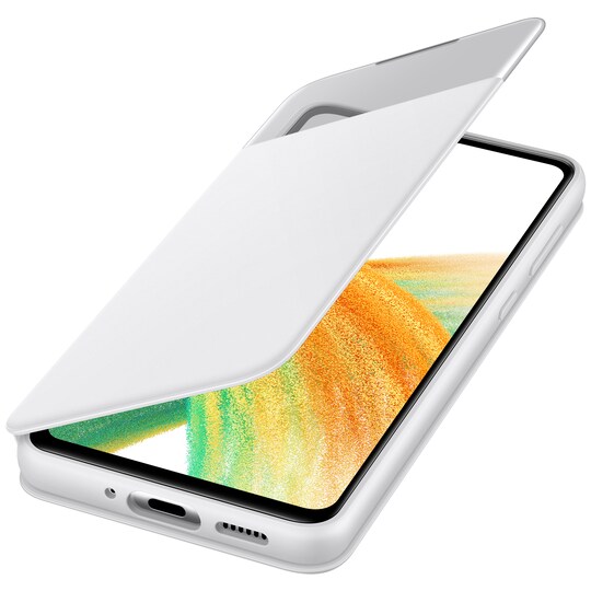 Samsung Galaxy A33 Smart S View lompakkokotelo (valkoinen)