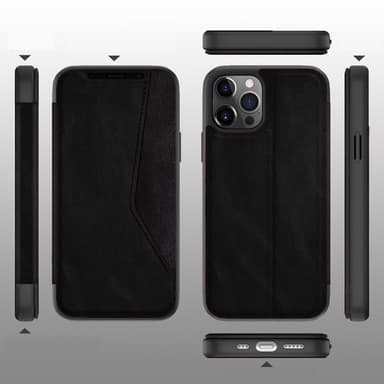 iPhone 13 Pro Max Lompakkokotelo TPU / PU Musta