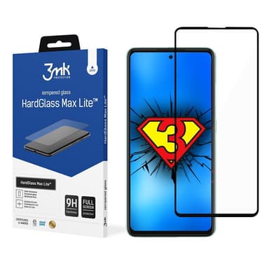 3MK HardGlass Max Lite Samsung Galaxy A52 4G/5G A52s 5G, musta