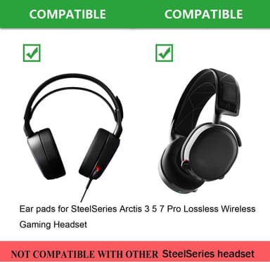 Korvatyynyt SteelSeries Arctis 3/5/7 Black 1 pari