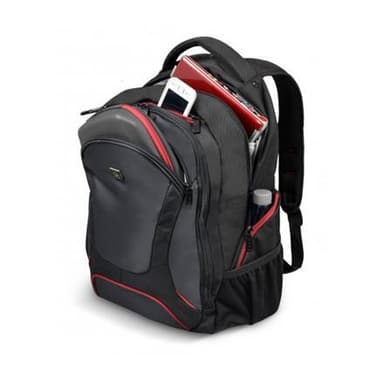 Port Designs Courchevel Sopii jopa kokoon 17,3 ", musta, vedenpitävä kansi, olkahihna, reppu