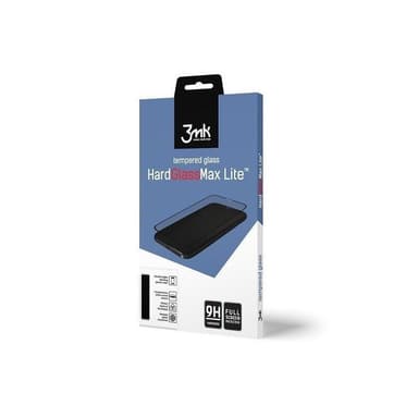 3MK HardGlass Max Lite näytönsuoja, Samsung, Galaxy A70, karkaistu lasi, läpinäkyvä/musta