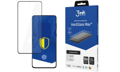 3MK HardGlass Max Samsung, Galaxy S21 Ultra, karkaistu lasi, musta, kirkas näytönsuoja
