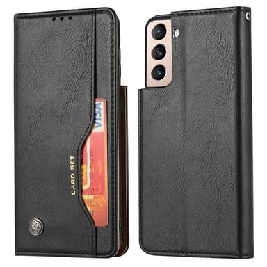Samsung Galaxy S22+ Lompakkoteline Puhelimen Käännettävä Suojakotelo - Musta