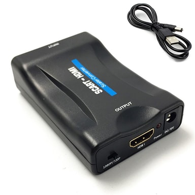 1080P SCART - HDMI-videoäänimuunnin sovitin HD-TV-DVD-levylle USB ...