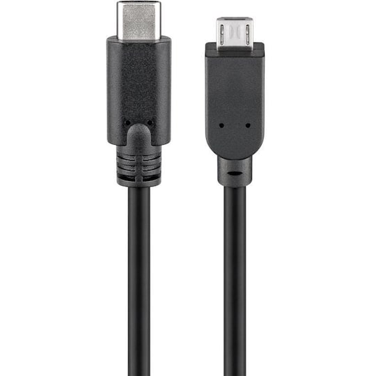 USB 2.0 -kaapeli (USB-Câ„¢ - micro-B 2.0), musta