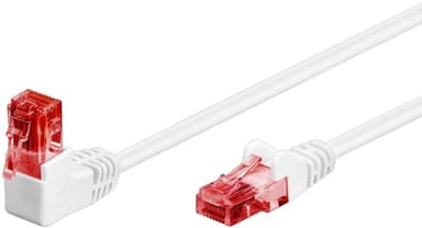 CAT 6 patchable 1x 90° kulmassa, U/UTP, valkoinen