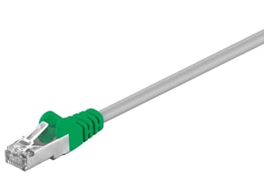 CAT 5e, F/UTP crosspatchable, harmaa, vihreä