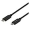deltaco USB 2.0 cable, Type C - Type C, 2m, black
