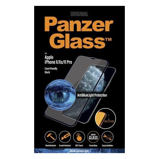 PanzerGlass 2686, Kirkas näytönsuoja, Apple, iPhone X/Xs/11 Pro, Naarmuuntumis
