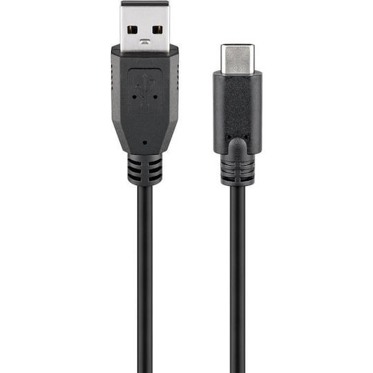 USB 2.0 -kaapeli (USB-Câ„¢ - USB A), musta
