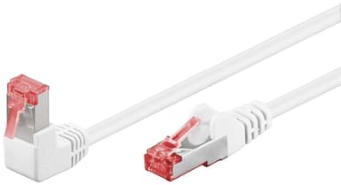 Goobay CAT 6 1x patch-kaapeli, kulmassa 90°, S / FTP (PiMF), valkoinen