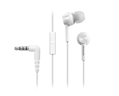 Panasonic Canal tyyppi RP-TCM115E-W In-ear, 3,5mm (1/8 tuumaa), mikrofoni, valkoinen,