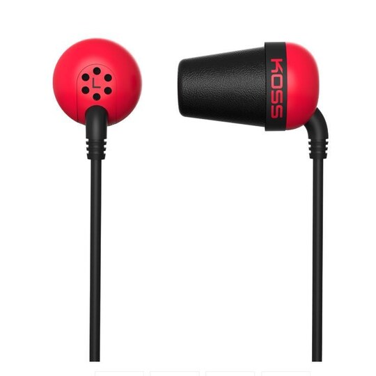 Koss Plug In-ear, 3,5 mm, punainen, melunvaimennus,