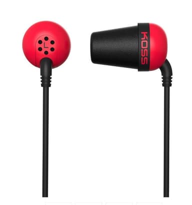 Koss Plug In-ear, 3,5 mm, punainen, melunvaimennus,