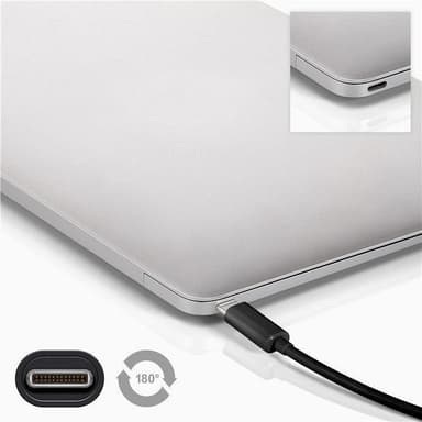 Goobay 38873 USB-C-kaapeli (USB 3.2 sukupolvi 2x2, 5A) Musta