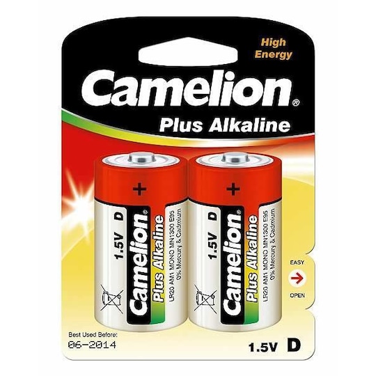 Camelion D/LR20, Plus Alkaline, 2 kpl