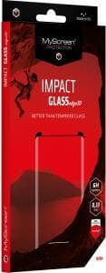 MyScreen Impact glass edge 3D Samsung, Galaxy Note 10, joustava hybridilasi, läpinäkyvä musta kehys