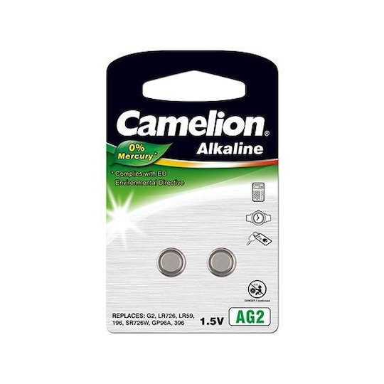 Camelion AG2/LR59/LR726/396, alkalipainike, 2 kpl